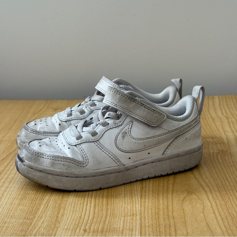 Nike Court Borough Low 2 Sneakers White Toddler 11C Velcro Casual
